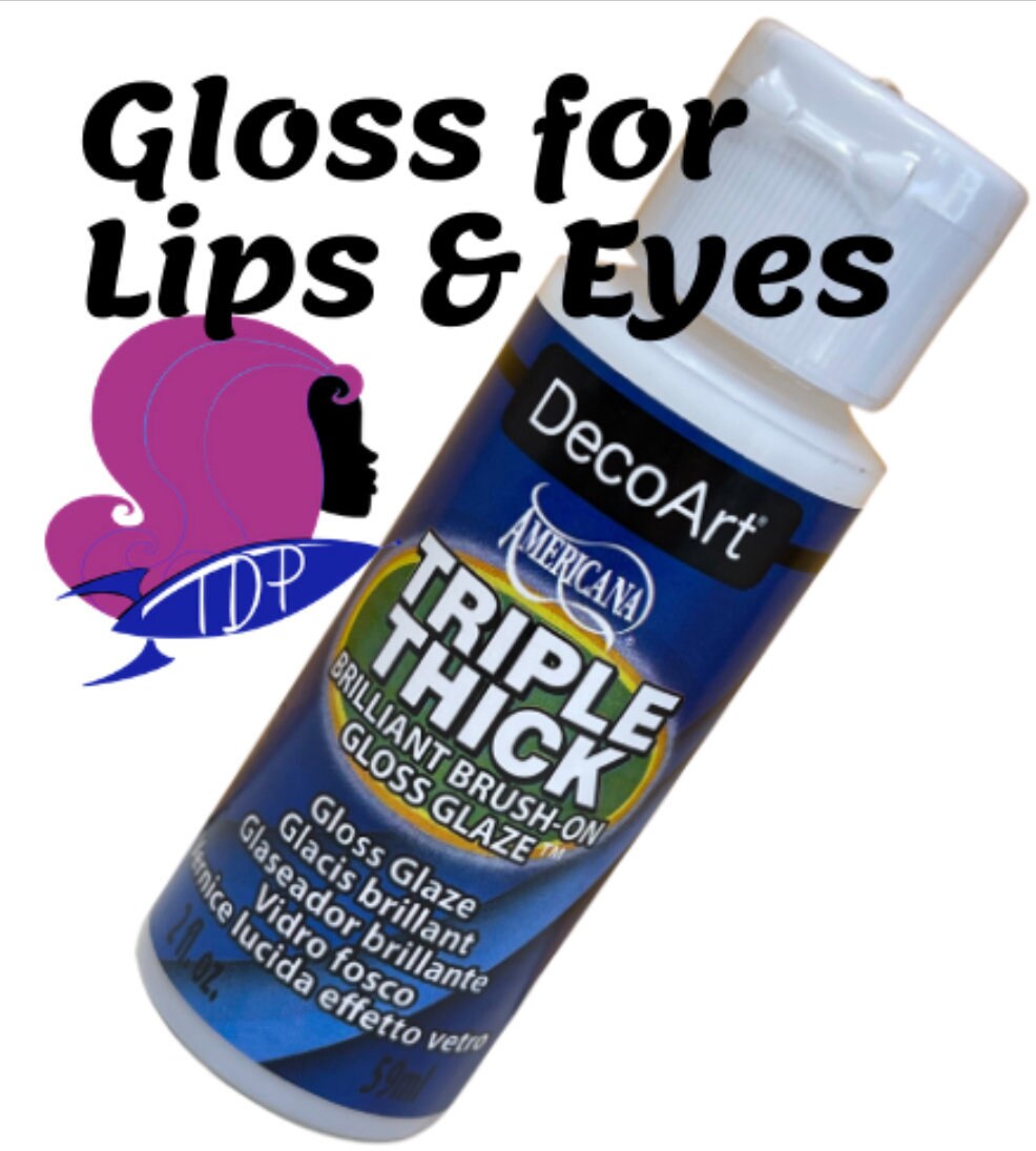 Triple Thick 2 fl. oz. Brilliant Brush on Gloss Glaze for Doll Lips and Eyes for Faceups Customizing Rerooting Fashion Dolls