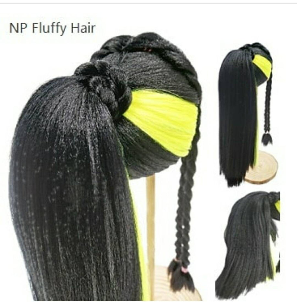 DG NP Fluffy Yellow #RN032 Soft Easy Style Puffy Doll Hair Reroot My Little Pony Perfume Puff Barbie™ Ever After High™