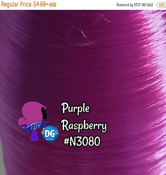 DG-HQ™ Nylon Purple Raspberry #N3080 Magenta Purple Doll Hair Reroot My Little Pony Barbie™ Ever After High™ Rainbow High® Lol omg