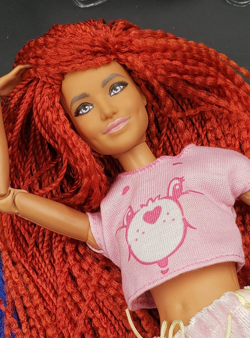 DG-HQ Nylon blend Soft Micro Twist Braids Sangria BH223-2 Wine Red Doll Hair Rerooting wigs Barbie™ Monster High™ Rainbow High lol omg