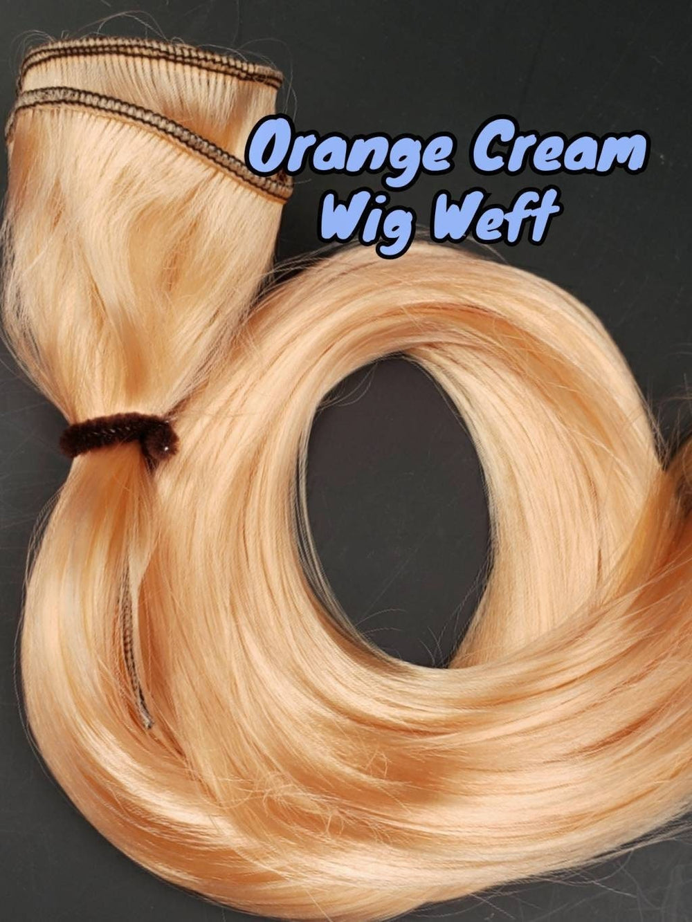 DG-HQ™ Wig Weft Nylon Orange Cream light Hair peach N323A Nylon Weft 30"Wx20"L Doll Hair for Making Fashion Doll Wigs Standard Temperature