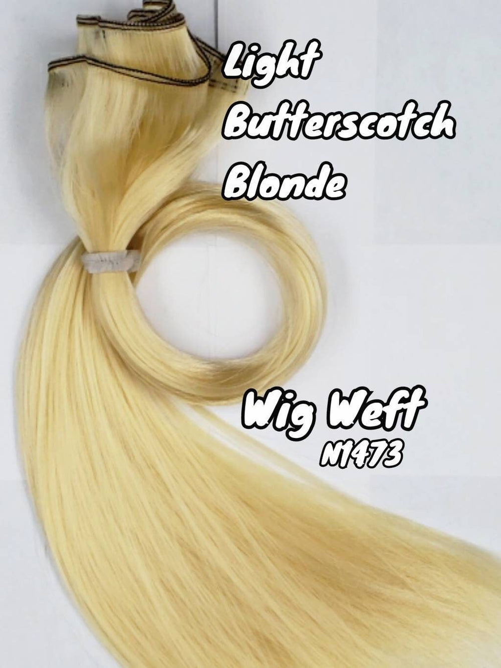 DG-HQ™ Wig Weft Nylon Light Butterscotch Blonde N1473 Nylon Weft 30"Wx20"L Doll Hair for Making Fashion Doll Wigs Standard Temperature