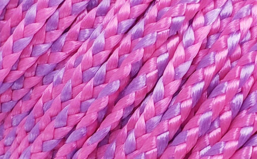 DG-HQ™ Nylon Bright Pink & Purple Micro Mini Braids Jumbo 3mm BH212 Doll Hair Rerooting Barbie™ Monster High™ Integrity FR Rainbow High