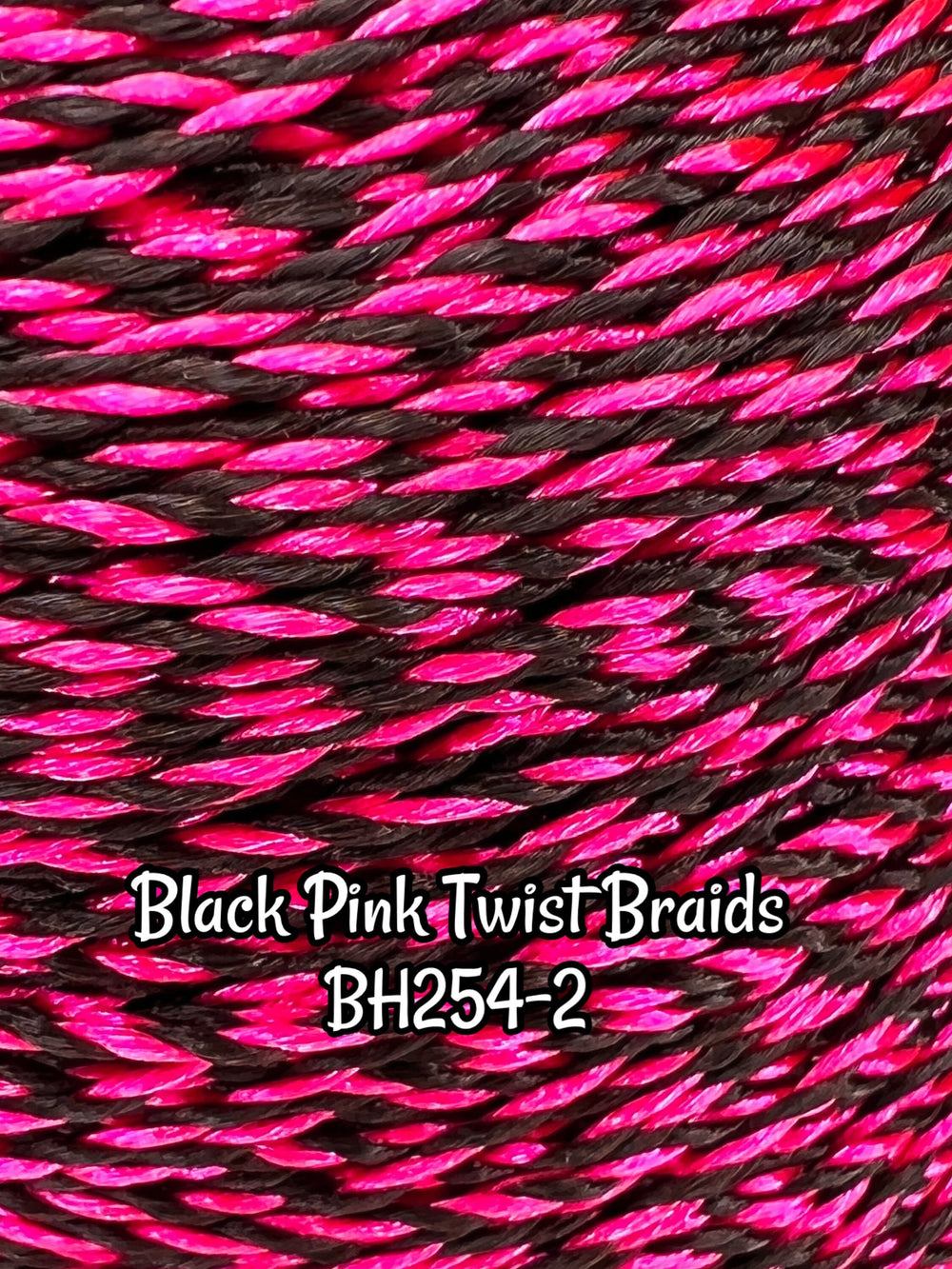 DG-HQ Nylon blend Black Pink Micro Twist Braids BH254-2 Doll Hair Rerooting wigs Barbie™ Monster High™ Rainbow High lol omg