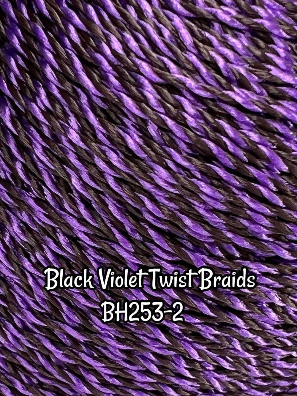 DG-HQ Nylon blend Black Violet Micro Twist Braids BH253-2 36 inch 1oz/28g hank Doll Hair for rerooting fashion dolls Standard Temperature