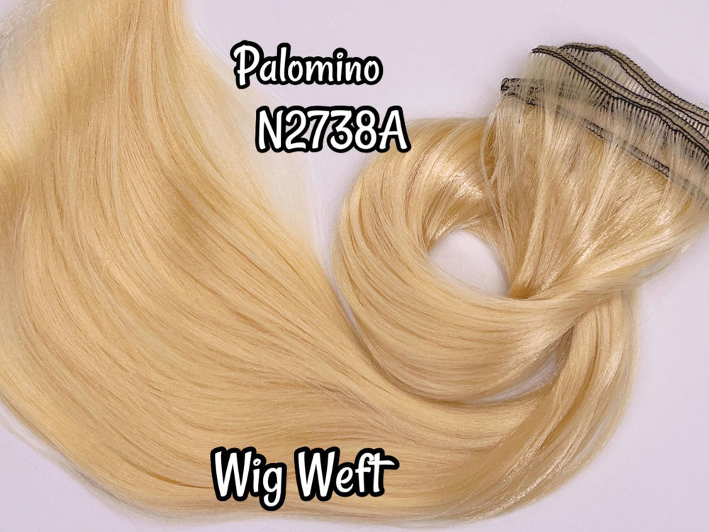 DG-HQ™ Wig Weft Nylon Palomino N2738A Blonde Nylon Weft 30"Wx20"L Doll Hair for Making Fashion Doll Wigs Standard Temperature