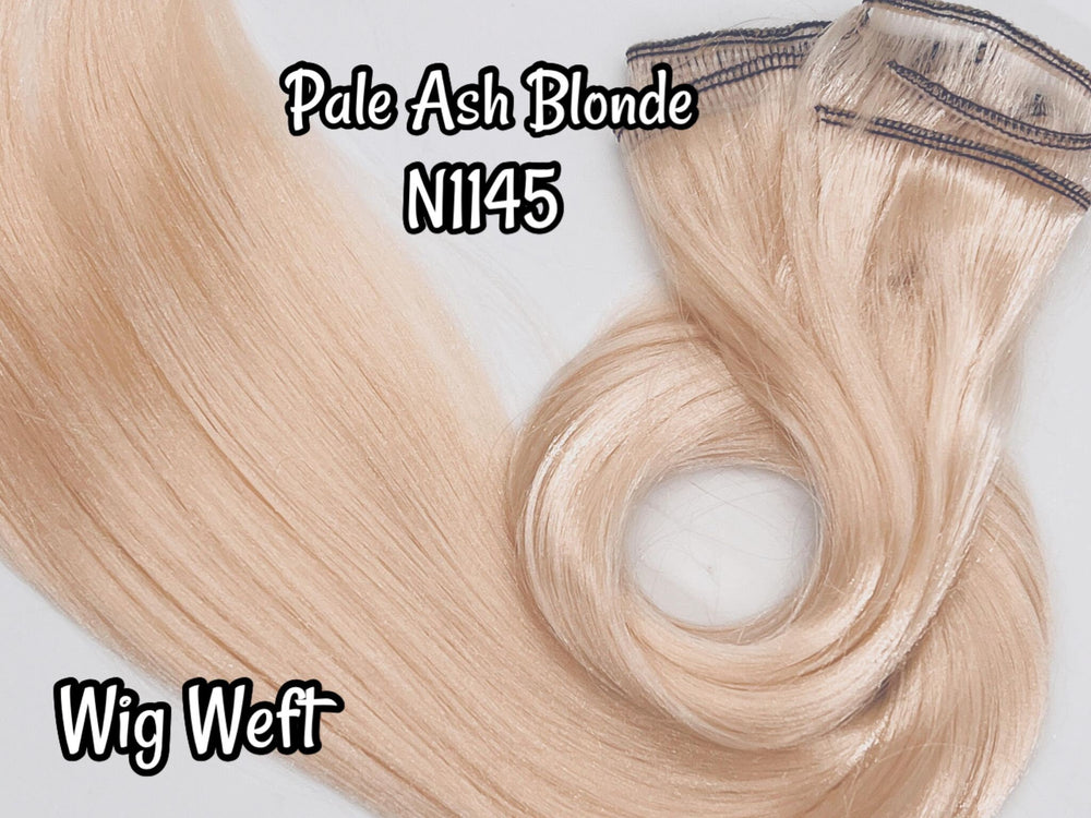DG-HQ™ Wig Weft Nylon Pale Ash Blonde N1145 Nylon Weft 30"Wx20"L Doll Hair for Making Fashion Doll Wigs Standard Temperature