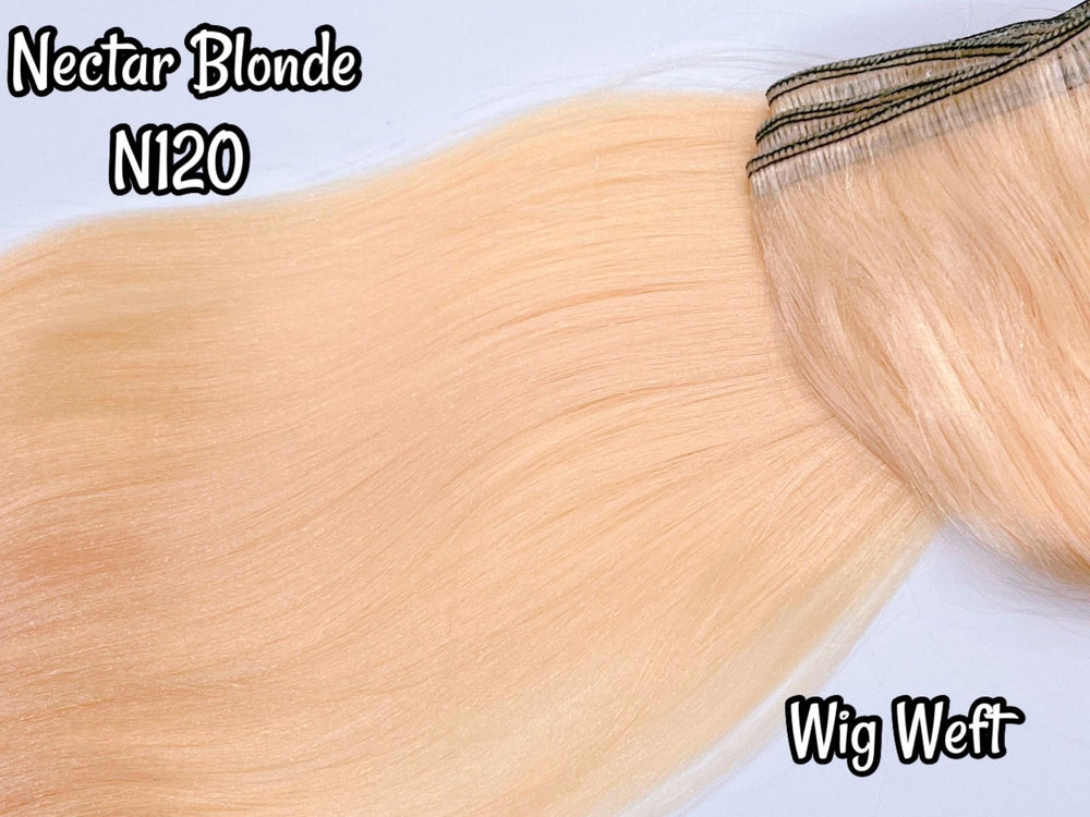 DG-HQ™ Wig Weft Nylon Nectar Blonde N120 Nylon Weft 30"Wx20"L Doll Hair for Making Fashion Doll Wigs Standard Temperature