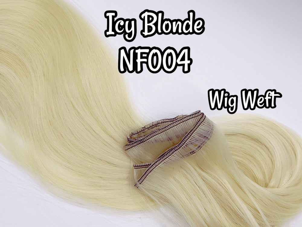 DG-HQ™ Wig Weft Nylon Icy Blonde NF004 Nylon Weft 30"Wx20"L Doll Hair for Making Fashion Doll Wigs Standard Temperature