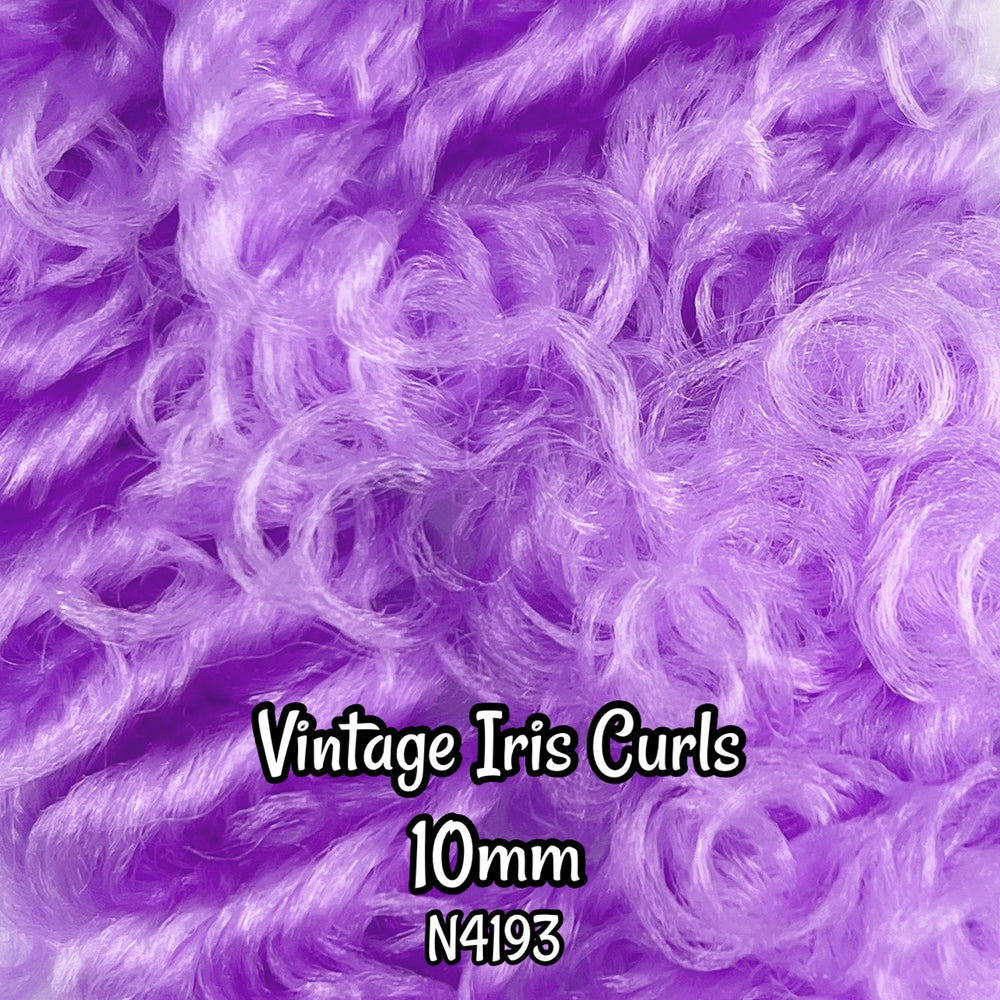 DG Curly Vintage Iris N4193 pastel purple 36 inch 0.5oz/14g pre-curled Nylon Doll Hair for rerooting fashion dolls Standard Temperature