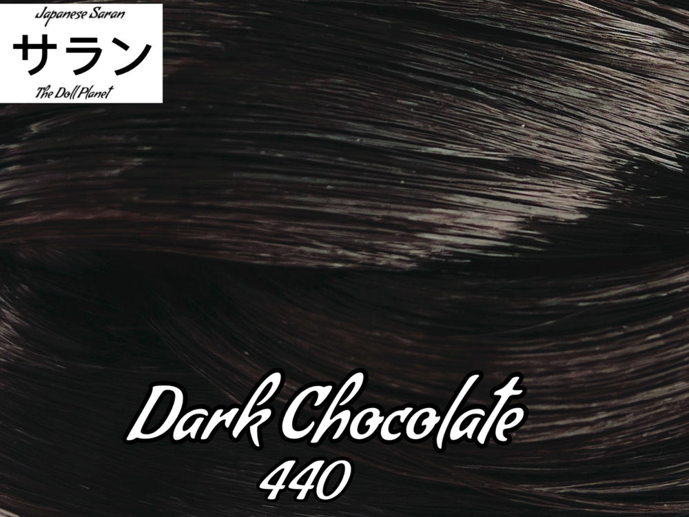 Japanese Saran Dark Chocolate 440 36 inch 1oz/28g hank Brown Doll Hair for rerooting fashion dolls Standard Temperature