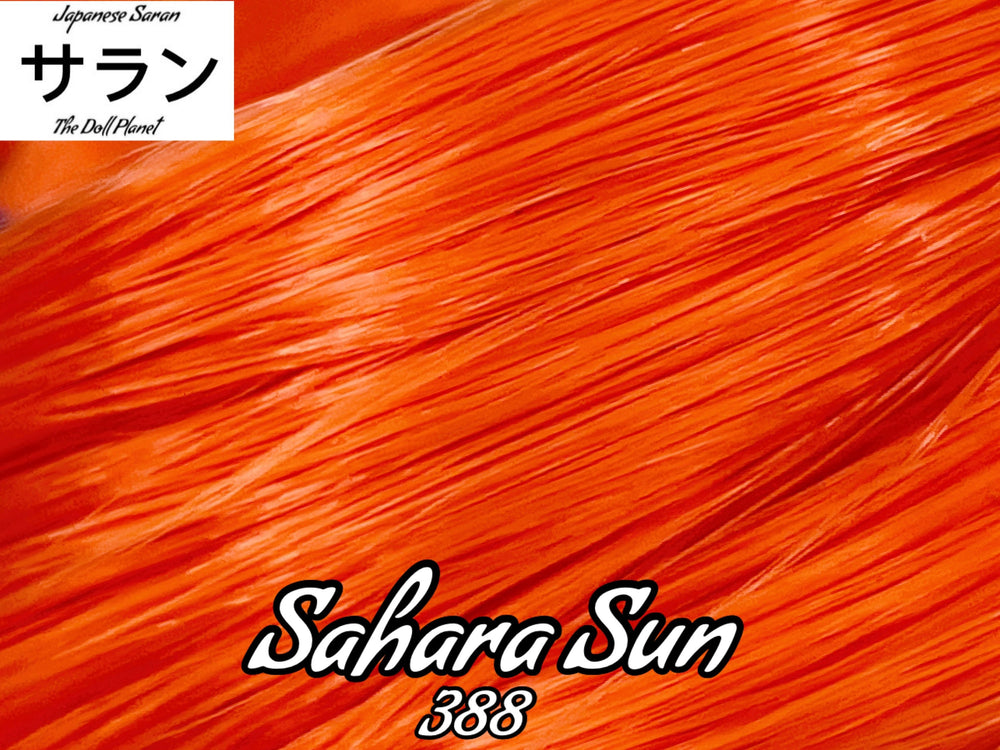 Japanese Saran Sahara Sun 388 36 inch 1oz/28g hank orange Doll Hair for rerooting fashion dolls Standard Temperature