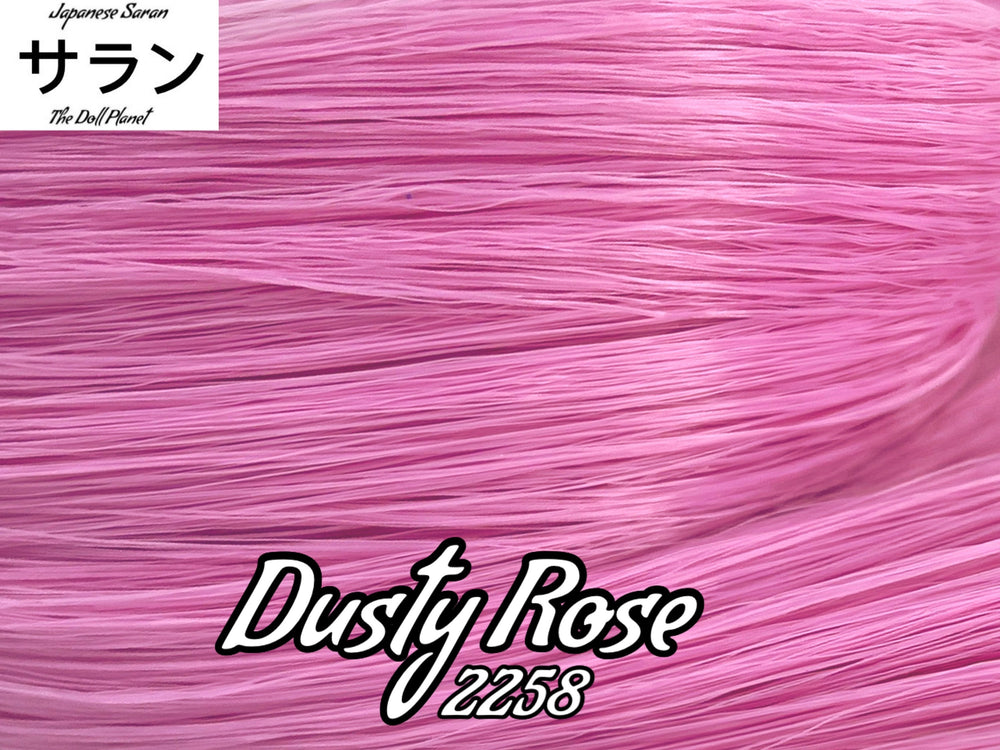 Japanese Saran Dusty Rose 2258 36 inch 1oz/28g hank pink Doll Hair for rerooting fashion dolls Standard Temperature