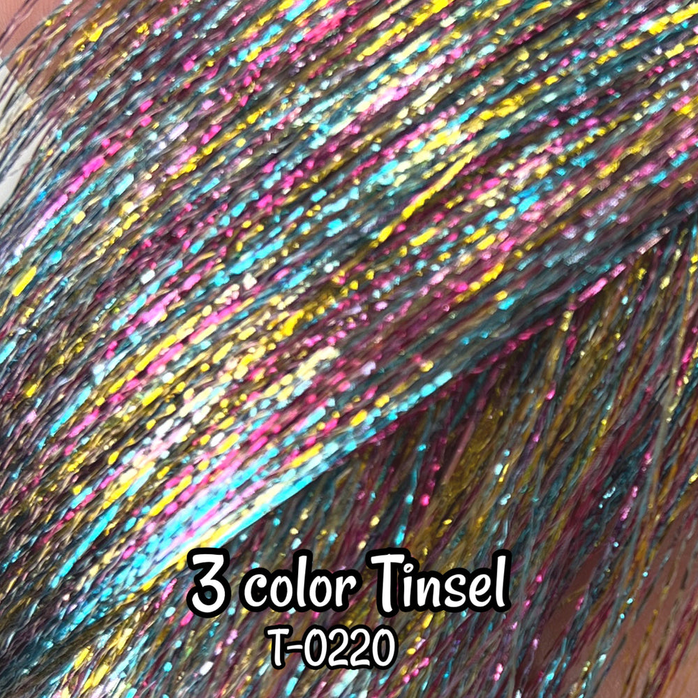 Three Color Tinsel T-0220 Blue Magenta Gold Doll Hair Shiny Sparkles Doll Hair for rerooting fashion dolls Low Temperature