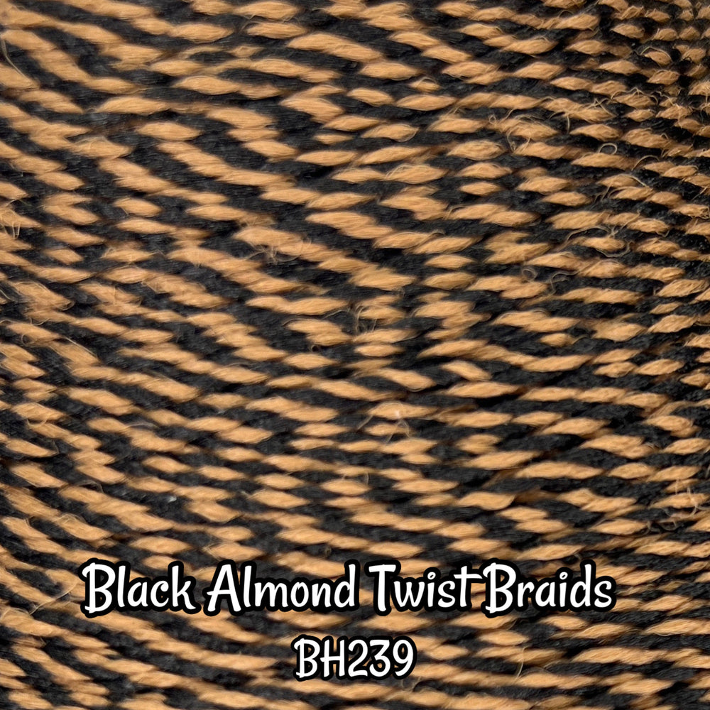 DG-HQ Nylon blend Black Almond Soft Micro Twist Braids BH239 36 inch 1oz/28g hank Doll Hair for rerooting fashion dolls Standard Temperature