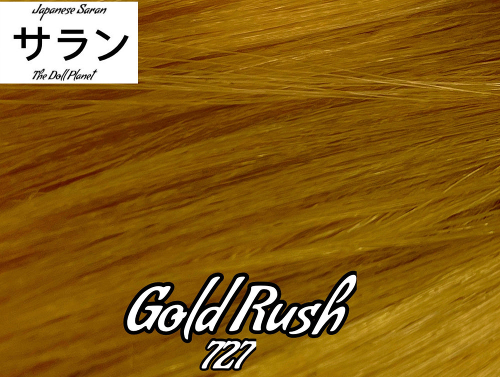 Japanese Saran Gold Rush 727 36 inch 1oz/28g hank Golden Blonde Doll Hair for rerooting fashion dolls Standard Temperature