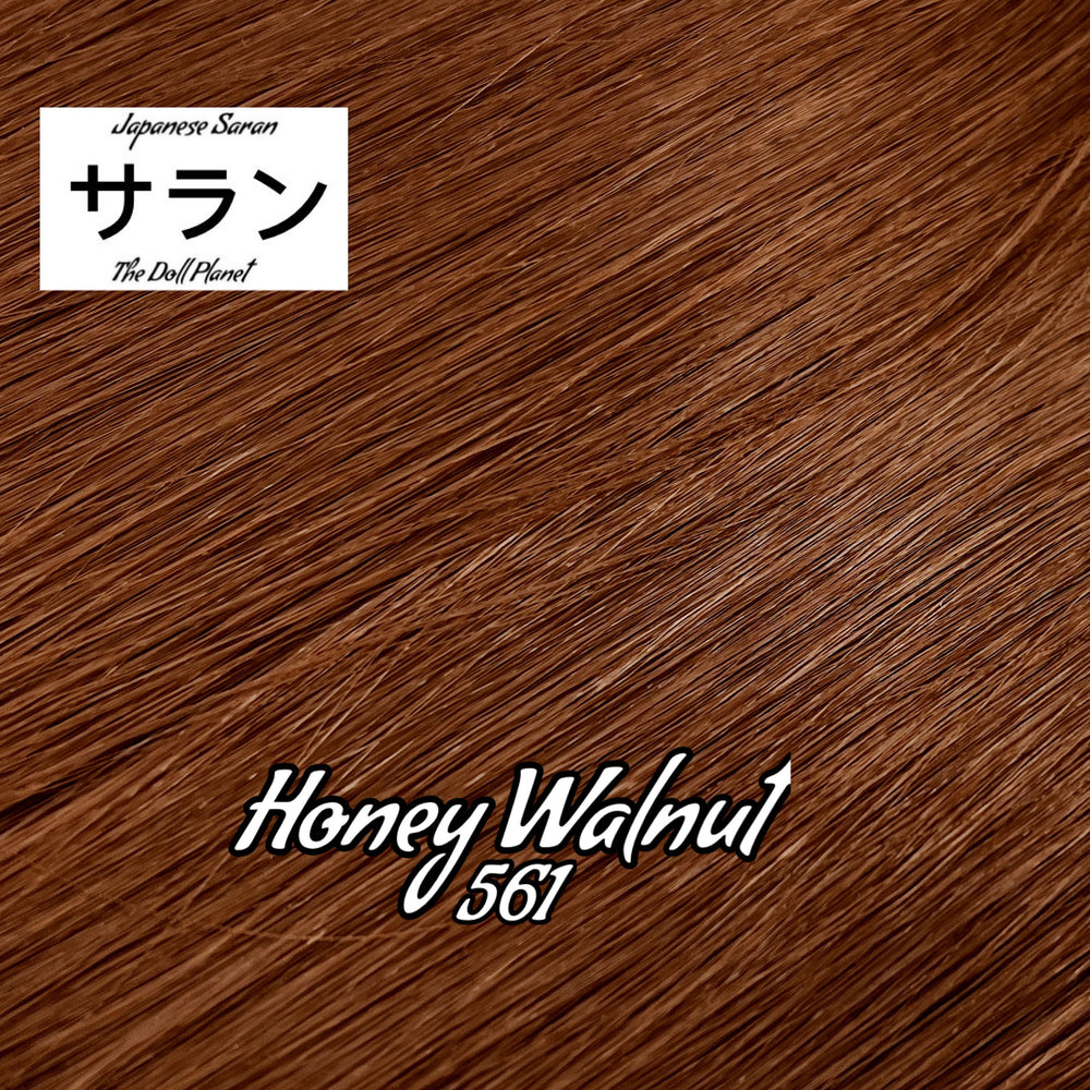 Japanese Saran Honey Walnut 561 36 inch 1oz/28g hank auburn Brown Doll Hair for rerooting restoring fashion dolls