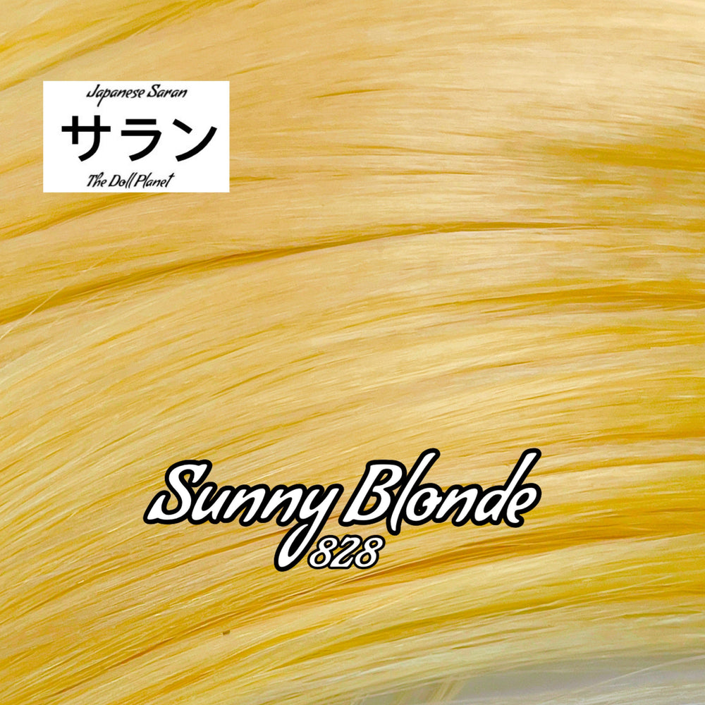 Japanese Saran Sunny Blonde 828 36 inch 1oz/28g hank yellow blonde Doll Hair for rerooting fashion dolls Standard Temperature