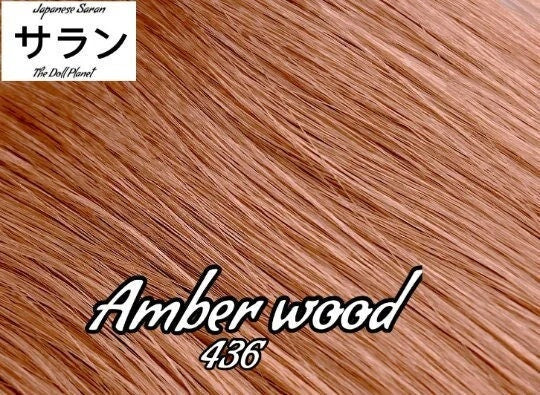 Japanese Saran Amberwood 436 36 inch 1oz/28g hank Strawberry Doll Hair for rerooting fashion dolls Standard Temperature