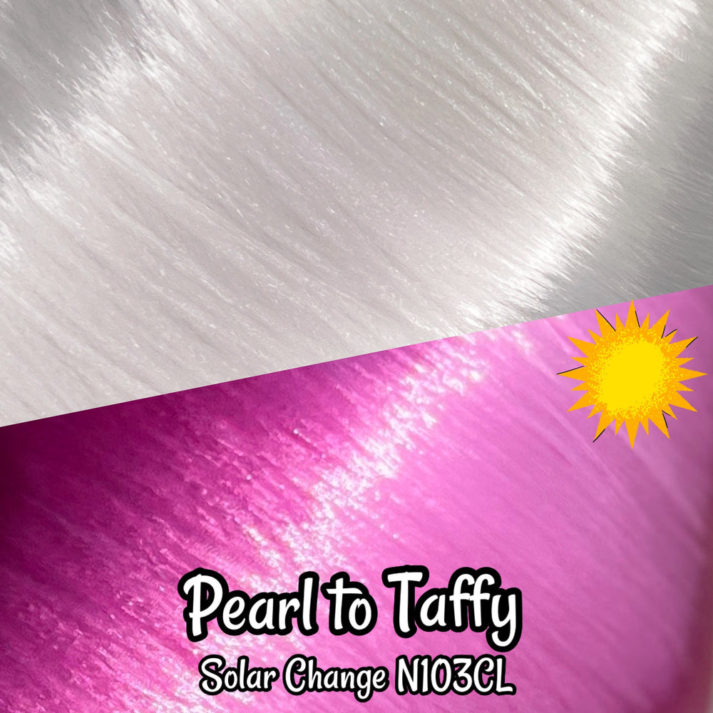 DG-HQ™ Solar Change Nylon Pearl to Taffy #N103CL 36 inch 1oz/28g hank Color Change in Sunlight Doll Hair for rerooting fashion dolls