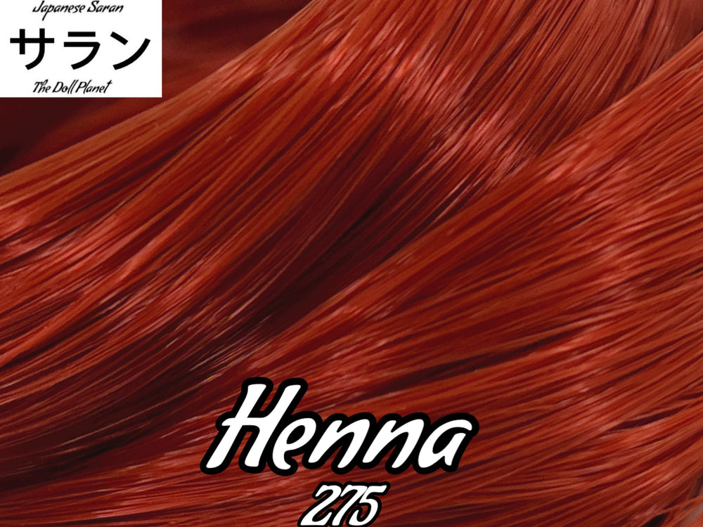 Japanese Saran Henna 275 36 inch 1oz/28g hank red orange Doll Hair for rerooting fashion dolls Standard Temperature