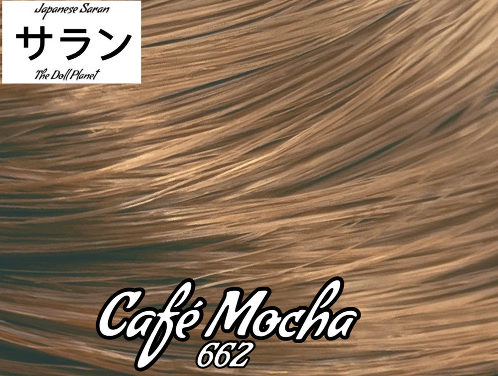 Japanese Saran Café Mocha 662 36 inch 1oz/28g hank light Brown Doll Hair for rerooting fashion dolls Standard Temperature
