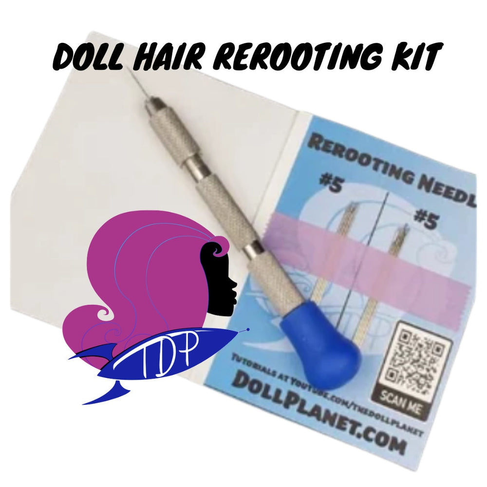 Rerooting Kit Tool and 8 Needles Size 5 for Rerooting Fashion Dolls Hair