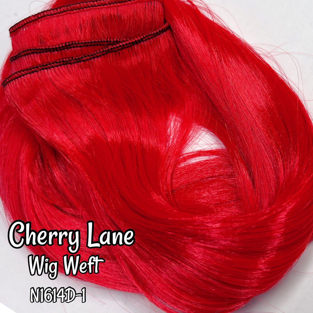 DG-HQ™ Wig Weft Nylon Cherry Lane N1614D-1 Red Nylon Weft 30"Wx20"L Doll Hair for Making Fashion Doll Wigs Standard Temperature