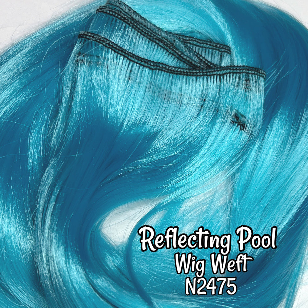 DG-HQ™ Wig Weft Nylon Reflecting Pool N2475 Turquoise Blue Nylon Weft 30"Wx20"L Doll Hair for Making Fashion Doll Wigs Standard Temperature