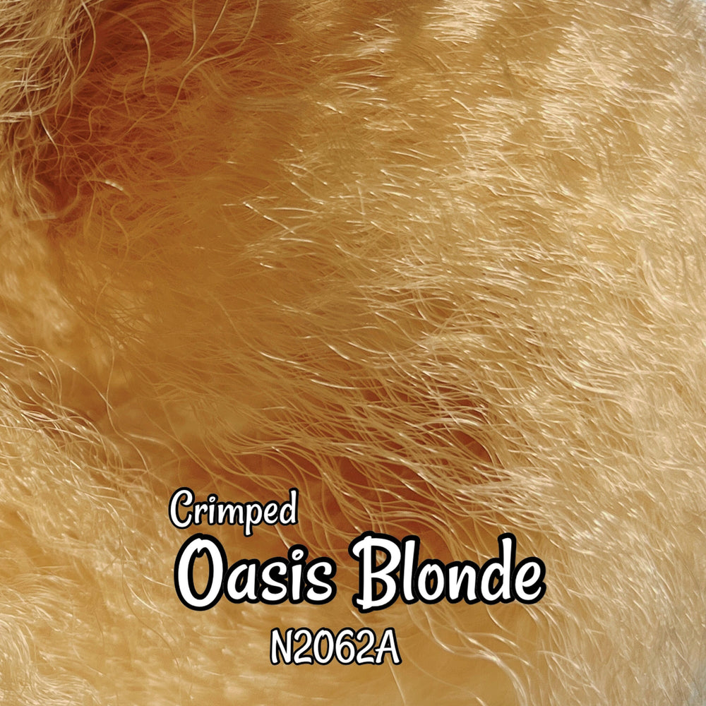 Crimped Oasis Blonde N2062 Ethnic wavy 36 inch 0.5oz/14g hank Nylon Doll Hair for rerooting fashion dolls Standard Temperature