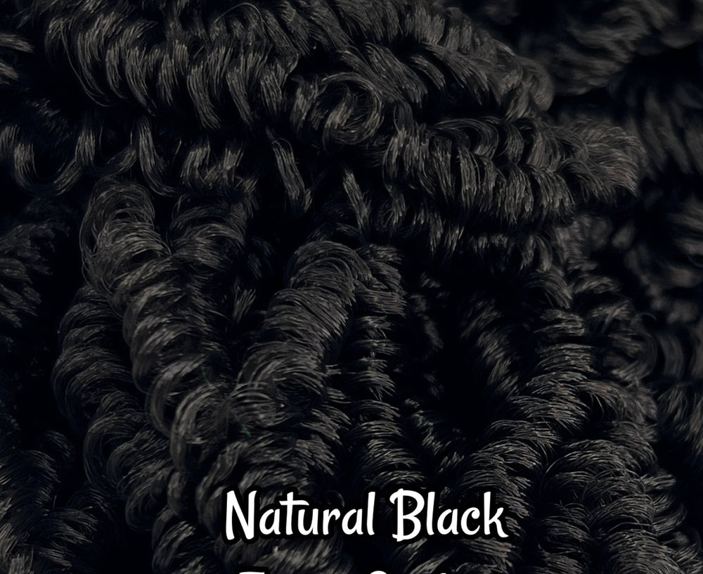 DG-HQ® Curly Noir Natural Black N2010M 5, 10, 13, 20mm curls 36 inch 0.5oz/14g pre-curled Nylon Doll Hair for rerooting fashion dolls
