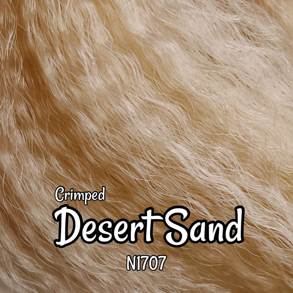 Crimped Desert Sand N1707 Ethnic wavy light blonde 36 inch 0.5oz/14g hank Nylon Doll Hair for rerooting fashion dolls Standard Temperature