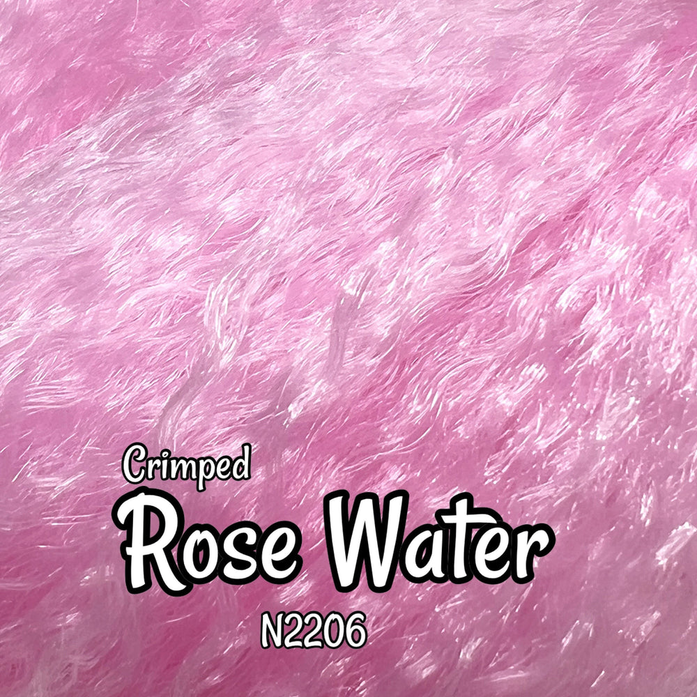 Crimped Rose Water N2206 Ethnic wavy light pink 36 inch 0.5oz/14g hank Nylon Doll Hair for rerooting fashion dolls Standard Temperature