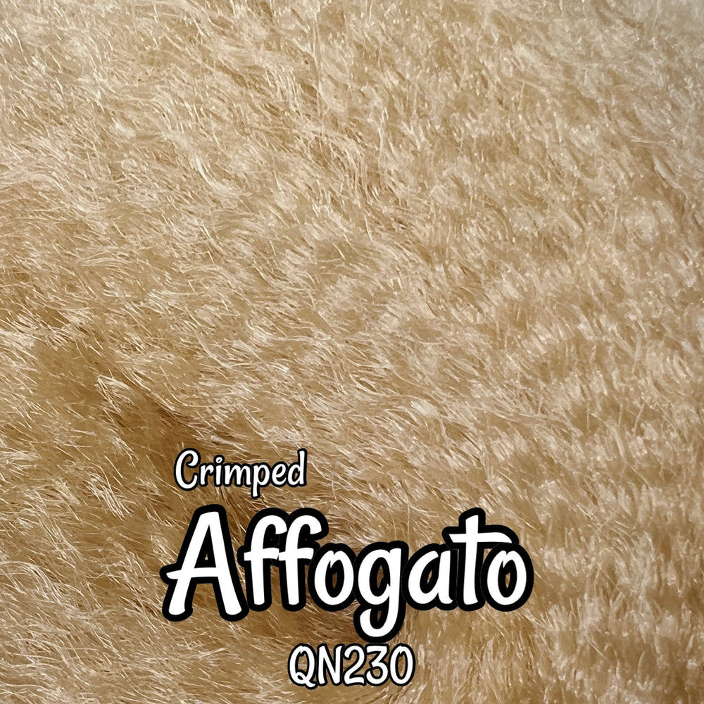 Crimped Affogato QN230 Ethnic wavy blonde 36 inch 0.5oz/14g hank Nylon Doll Hair for rerooting fashion dolls Standard Temperature