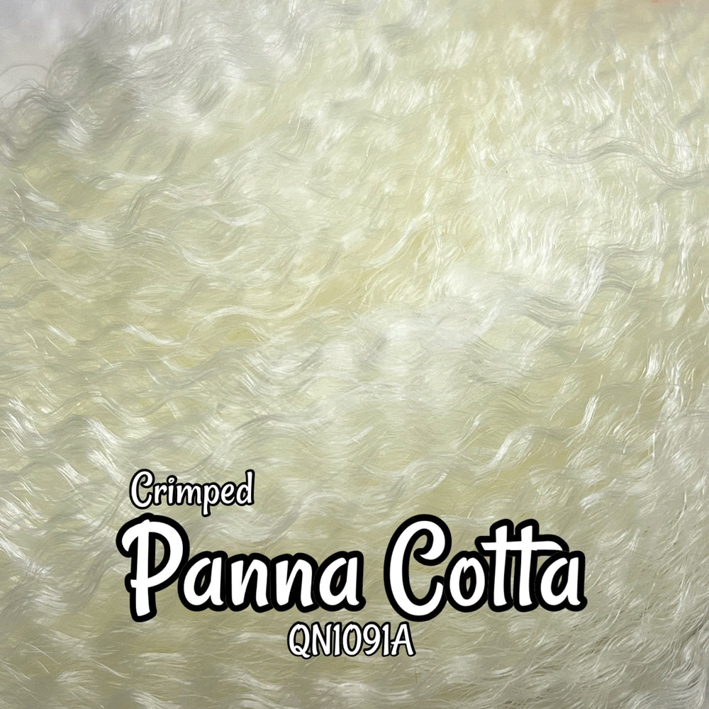 Crimped Panna Cotta QN1091A Ethnic wavy 36 inch 0.5oz/14g hank Nylon Doll Hair for rerooting fashion dolls Standard Temperature
