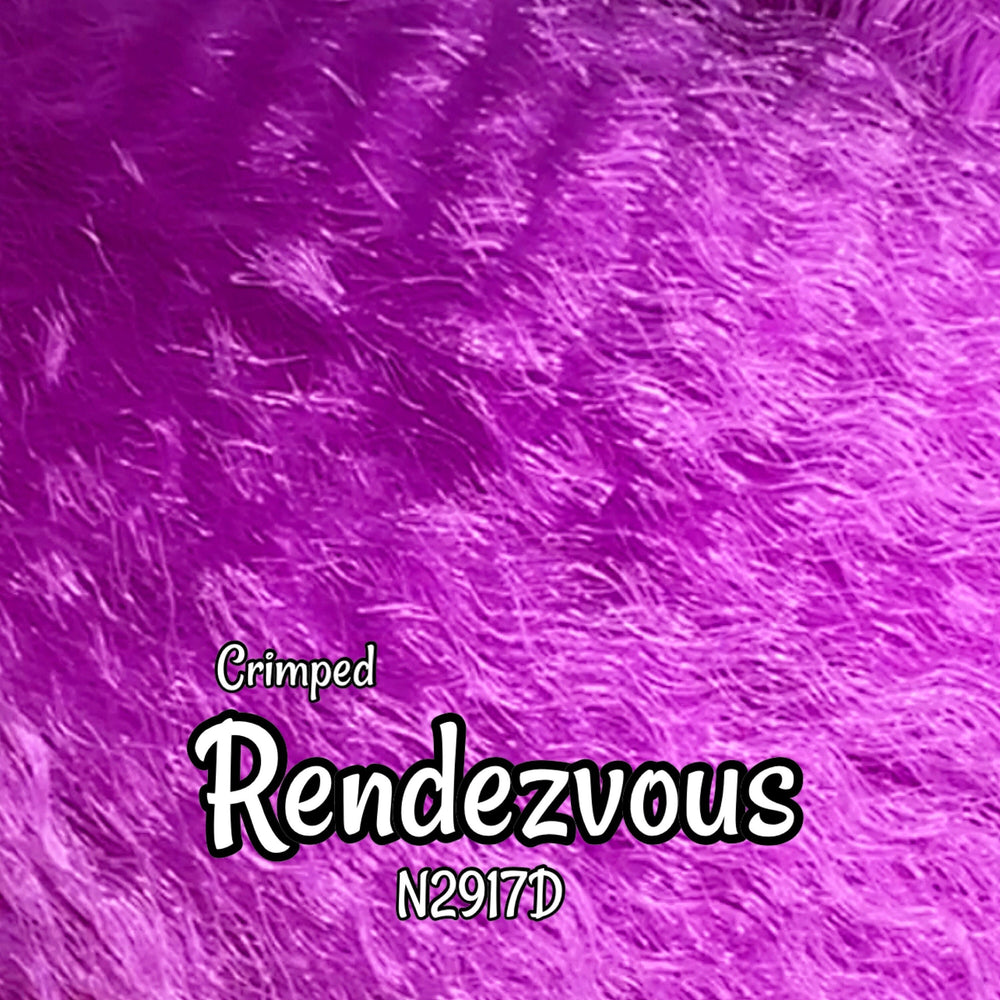 Crimped Rendezvous N2917D Ethnic wavy bright purple Hair textured36 inch 0.5oz/14g hank Nylon Doll Hair for rerooting fashion dolls