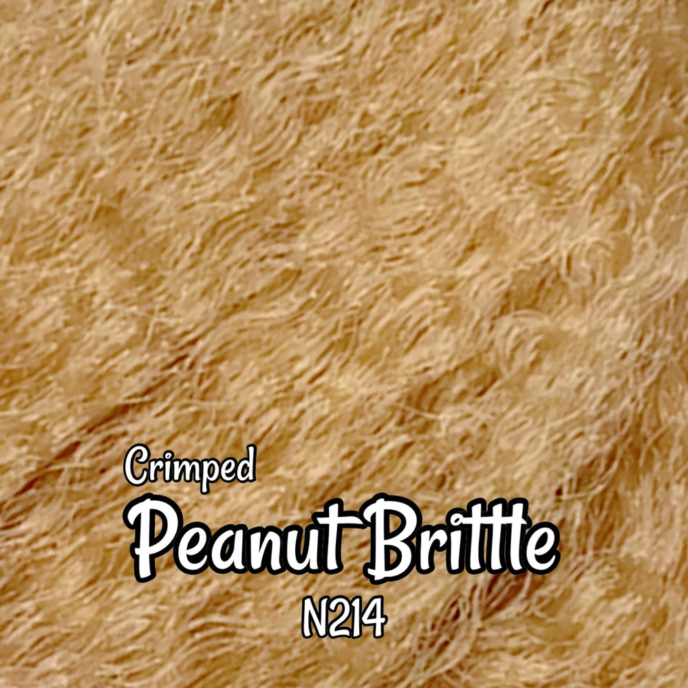 Crimped Peanut Brittle N214 Ethnic wavy dark blonde 36 inch 0.5oz/14g hank Nylon Doll Hair for rerooting fashion dolls Standard Temperature