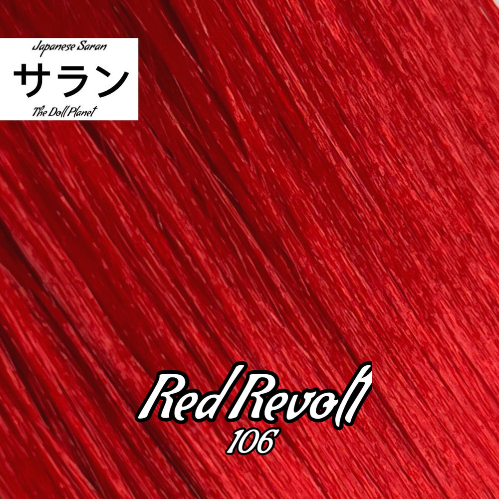 Japanese Saran Red Revolt 106 ruby 36 inch 1oz/28g hank Doll Hair for rerooting fashion dolls Standard Temperature