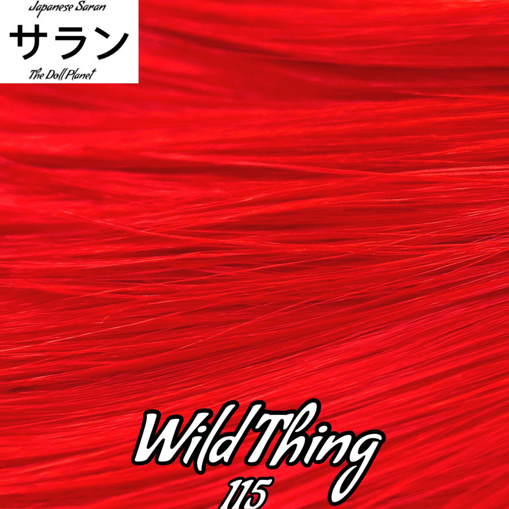 Japanese Saran Wild Thing 115 36 inch 1oz/28g hank bright red Doll Hair for rerooting fashion dolls Standard Temperature
