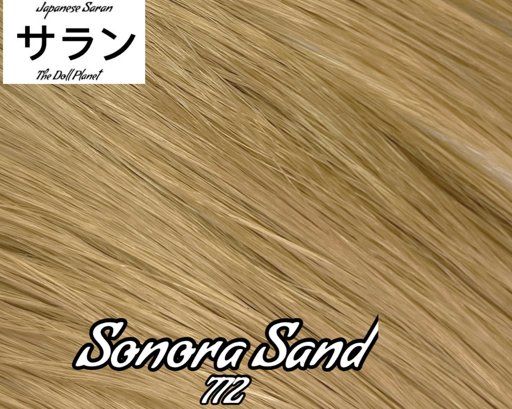 Japanese Saran Sonora Sand 772 36 inch 1oz/28g hank Sandy blonde Francie Doll Hair for rerooting fashion dolls Standard Temperature