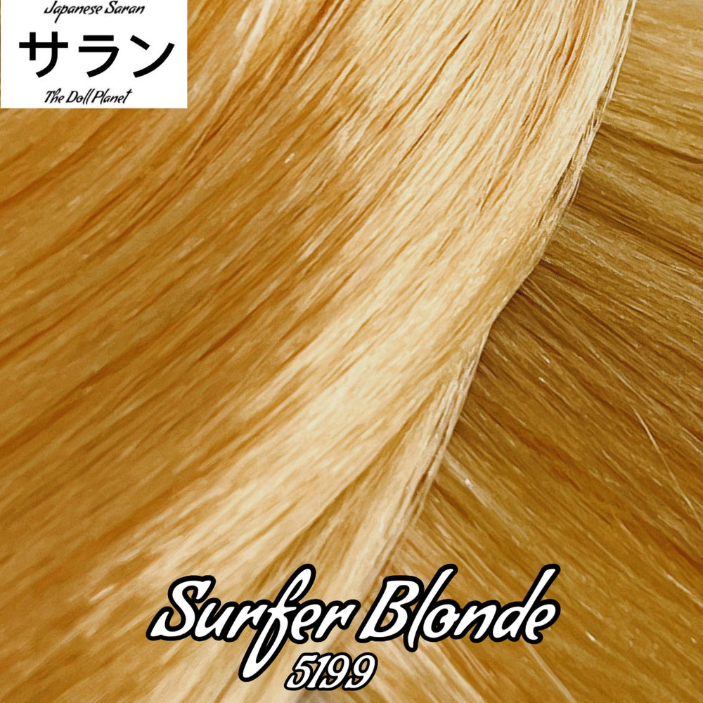 Japanese Saran Surfer Blonde 5199 36 inch 1oz/28g hank Malibu Doll Hair for rerooting fashion dolls Standard Temperature