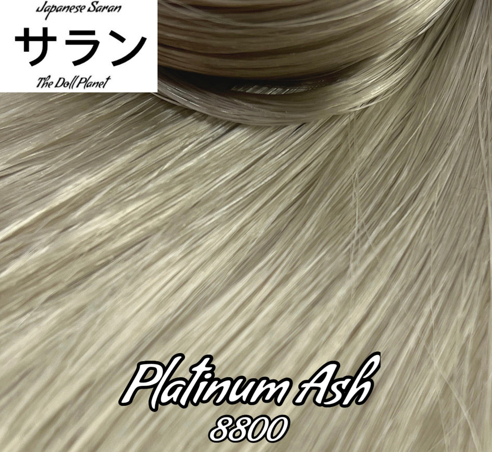 Japanese Saran Platinum Ash 8800 36 inch 1oz/28g hank blonde grey Doll Hair for rerooting fashion dolls Standard Temperature