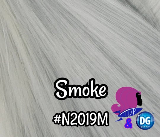 DG-HQ™ Nylon Smoke N2019M 36 inch 1oz/28g hank Grey Doll Hair for rerooting fashion dolls Standard Temperature