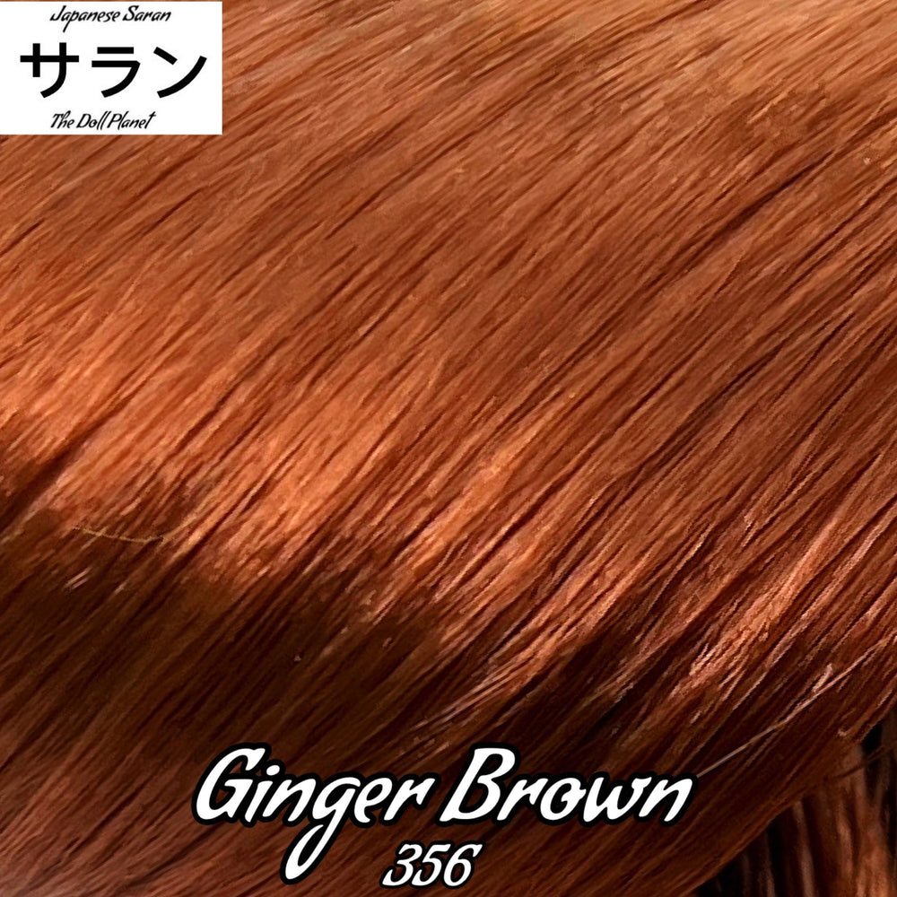 Japanese Saran Ginger Brown 356 36 inch 1oz/28g hank red titian Doll Hair for rerooting restoring fashion dolls