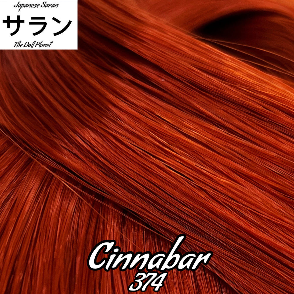 Japanese Saran Cinnabar 374 36 inch 1oz/28g hank red copper Doll Hair for rerooting fashion dolls Standard Temperature