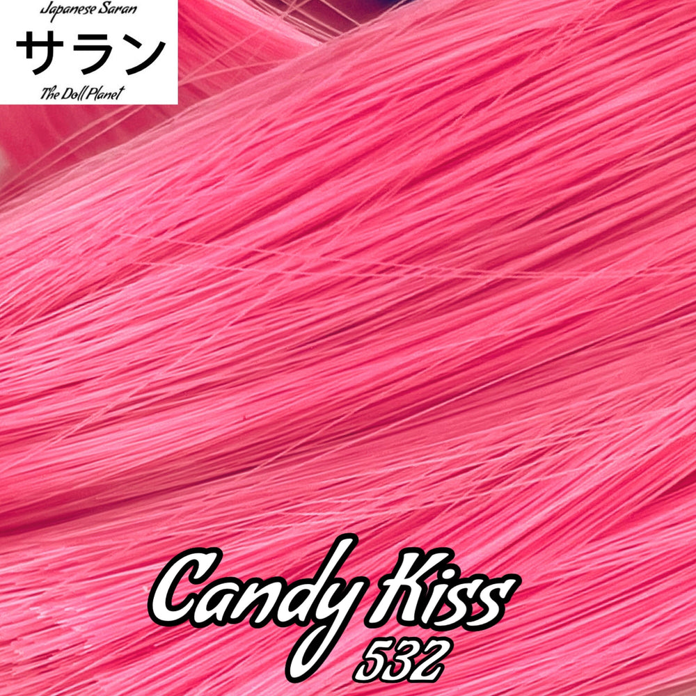 Japanese Saran Candy Kiss 532 36 inch 1oz/28g hank pink Doll Hair for rerooting fashion dolls Standard Temperature
