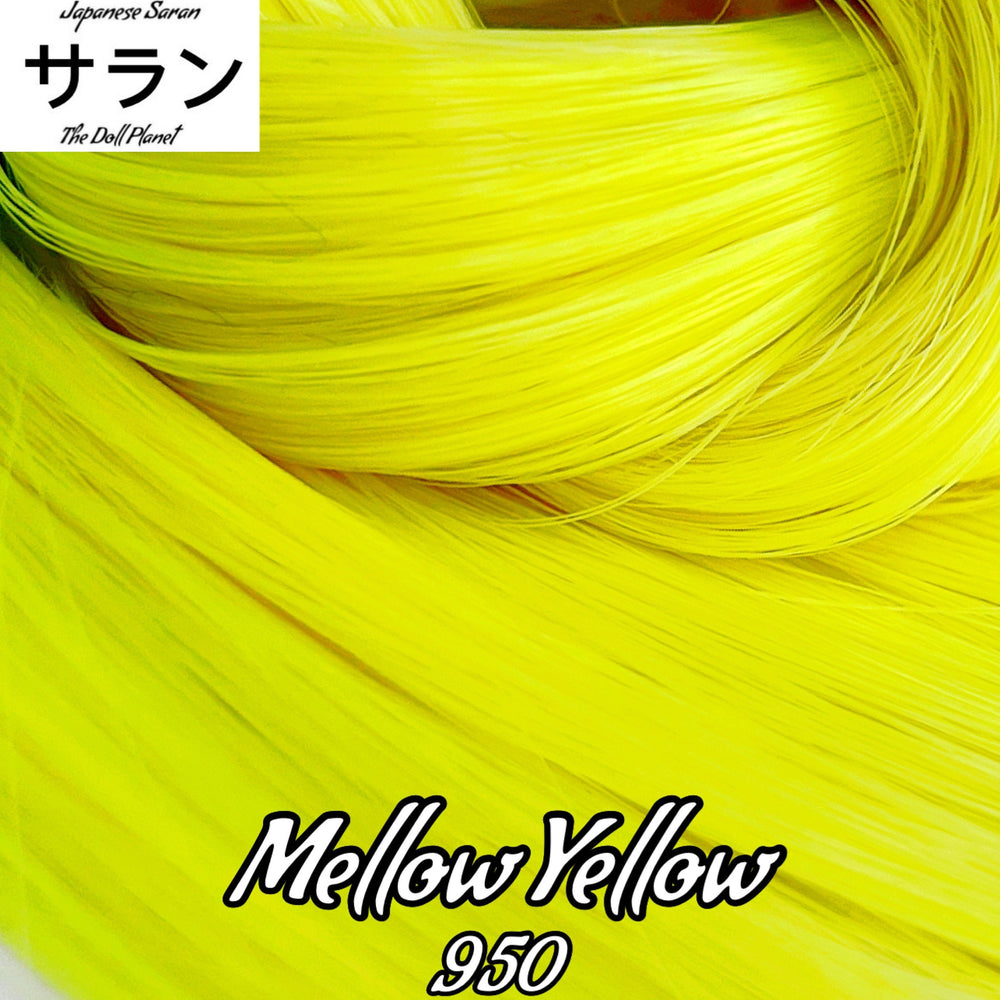 Japanese Saran Mellow Yellow 950 36 inch 1oz/28g hank Doll Hair for rerooting fashion dolls Standard Temperature