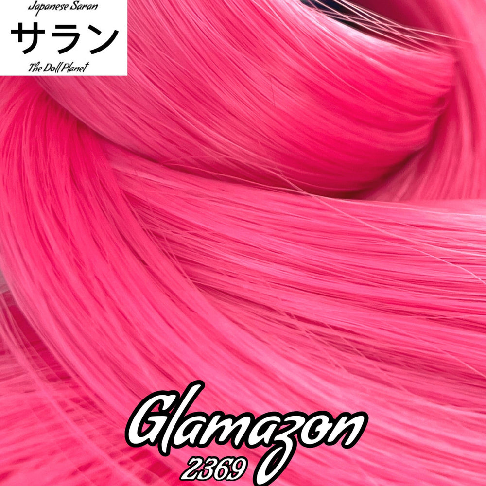 Japanese Saran Glamazon 2369 36 inch 1oz/28g hank bright pink Doll Hair for rerooting fashion dolls Standard Temperature