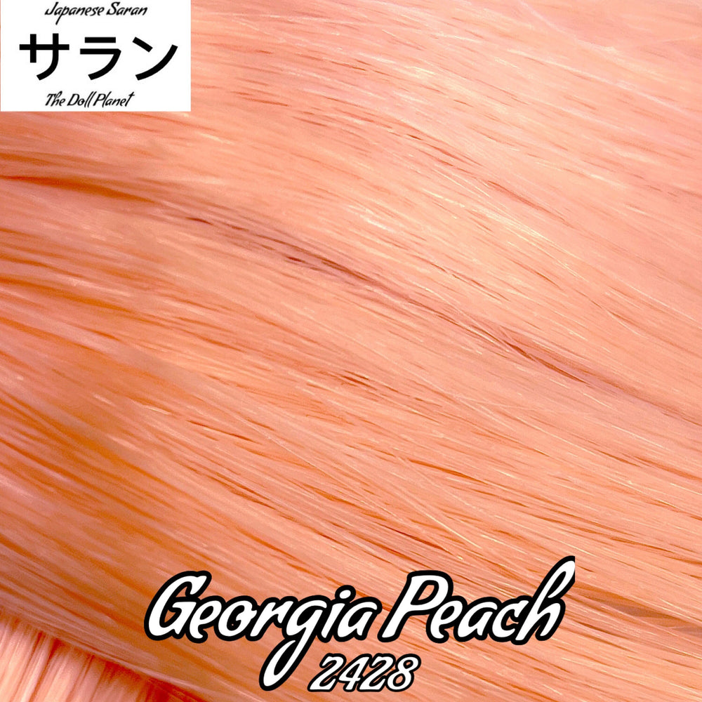 Japanese Saran Georgia Peach 2428 36 inch 1oz/28g hank Doll Hair for rerooting fashion dolls Standard Temperature