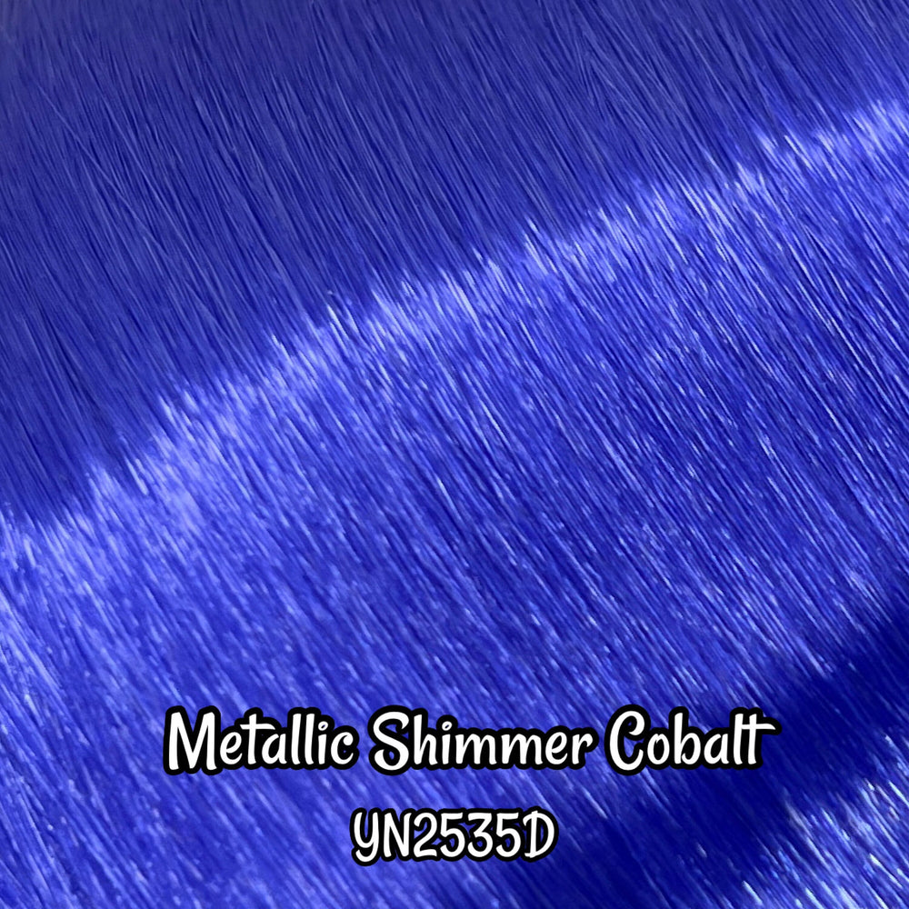 DG-HQ™ Nylon Metallic Shimmer Cobalt YN2535D 36 inch 1oz/28g hank Blue Doll Hair for rerooting fashion dolls Standard Temperature